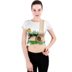 Barefoot in the grass Crew Neck Crop Top