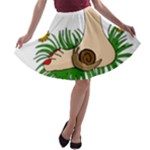 Barefoot in the grass A-line Skater Skirt