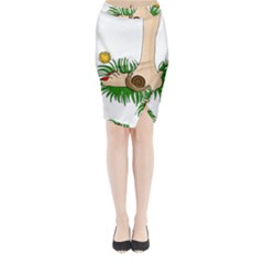 Barefoot in the grass Midi Wrap Pencil Skirt from ArtsNow.com