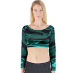 Hauntedlagoon Long Sleeve Crop Top