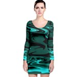 Hauntedlagoon Long Sleeve Bodycon Dress