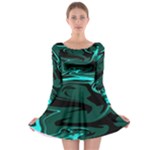 Hauntedlagoon Long Sleeve Skater Dress