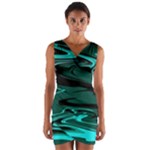 Hauntedlagoon Wrap Front Bodycon Dress