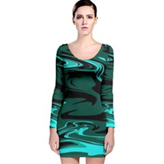 Long Sleeve Velvet Bodycon Dress 