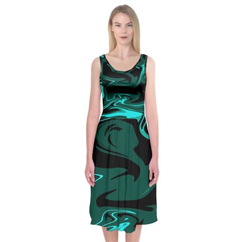Hauntedlagoon Midi Sleeveless Dress from ArtsNow.com