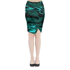 Hauntedlagoon Midi Wrap Pencil Skirt from ArtsNow.com