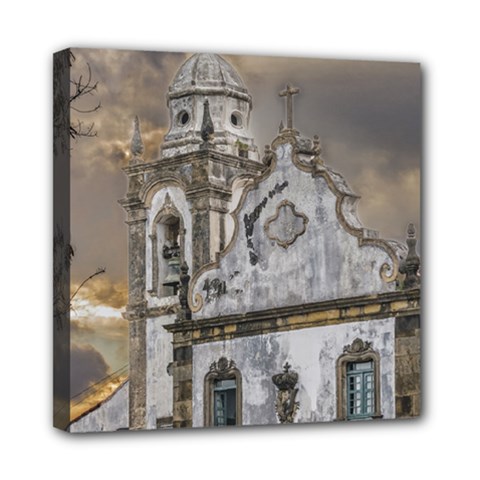 Exterior Facade Antique Colonial Church Olinda Brazil Mini Canvas 8  x 8  from ArtsNow.com