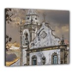 Exterior Facade Antique Colonial Church Olinda Brazil Canvas 24  x 20 