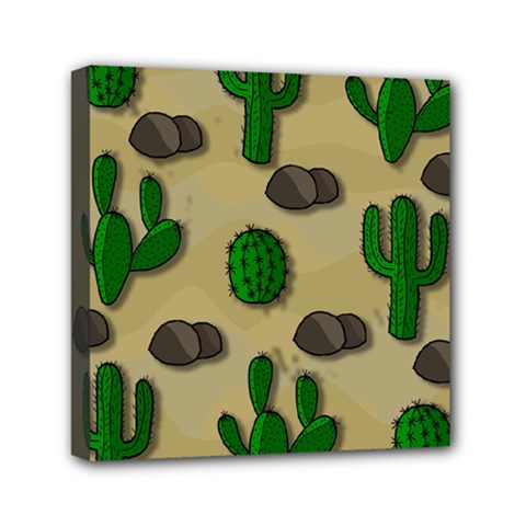 Cactuses Mini Canvas 6  x 6  from ArtsNow.com