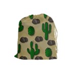 Cactuses Drawstring Pouches (Large) 