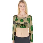 Cactuses Long Sleeve Crop Top