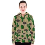 Cactuses Women s Zipper Hoodie