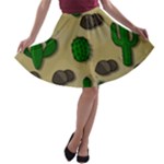 Cactuses A-line Skater Skirt
