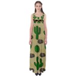 Cactuses Empire Waist Maxi Dress