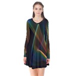 Abstract Rainbow Lily, Colorful Mystical Flower  Flare Dress