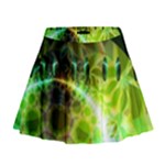 Dawn Of Time, Abstract Lime & Gold Emerge Mini Flare Skirt