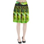 Dawn Of Time, Abstract Lime & Gold Emerge Pleated Skirt