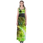 Dawn Of Time, Abstract Lime & Gold Emerge Empire Waist Maxi Dress Dawn Of Time, Abstract Lime & Gold Emerge Empire Waist Maxi Dress