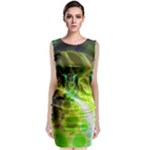 Dawn Of Time, Abstract Lime & Gold Emerge Classic Sleeveless Midi Dress Dawn Of Time, Abstract Lime & Gold Emerge Classic Sleeveless Midi Dress