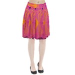 Magenta Boardwalk Carnival, Abstract Ocean Shimmer Pleated Skirt Magenta Boardwalk Carnival, Abstract Ocean Shimmer Pleated Skirt