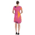 Short Sleeve V-neck Flare Dress 