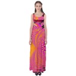 Magenta Boardwalk Carnival, Abstract Ocean Shimmer Empire Waist Maxi Dress Magenta Boardwalk Carnival, Abstract Ocean Shimmer Empire Waist Maxi Dress