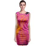 Magenta Boardwalk Carnival, Abstract Ocean Shimmer Classic Sleeveless Midi Dress Magenta Boardwalk Carnival, Abstract Ocean Shimmer Classic Sleeveless Midi Dress