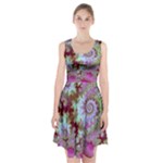 Raspberry Lime Delighraspberry Lime Delight, Abstract Ferris Wheel Racerback Midi Dress