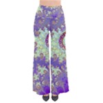 Sea Shell Spiral, Abstract Violet Cyan Stars Pants