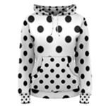 Polka Dots - Black on White Women s Pullover Hoodie