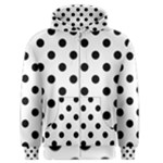 Polka Dots - Black on White Men s Zipper Hoodie