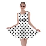 Polka Dots - Black on White Skater Dress
