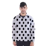 Polka Dots - Black on White Wind Breaker (Men)
