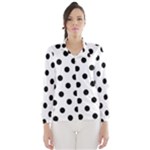 Polka Dots - Black on White Wind Breaker (Women)