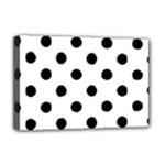 Polka Dots - Black on White Deluxe Canvas 18  x 12  (Stretched)