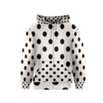 Polka Dots - Black on Seashell Kid s Zipper Hoodie