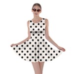 Polka Dots - Black on Seashell Skater Dress