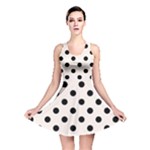 Polka Dots - Black on Seashell Reversible Skater Dress