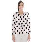 Polka Dots - Black on Seashell Wind Breaker (Women)