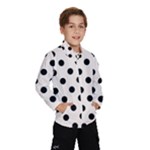 Polka Dots - Black on Seashell Wind Breaker (Kids)