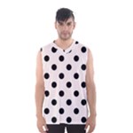 Polka Dots - Black on Seashell Men s Basketball Tank Top