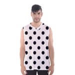 Polka Dots - Black on Seashell Men s Basketball Tank Top