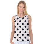 Polka Dots - Black on Seashell Women s Basketball Tank Top