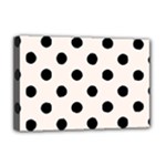 Polka Dots - Black on Seashell Deluxe Canvas 18  x 12  (Stretched)