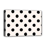 Polka Dots - Black on Seashell Deluxe Canvas 18  x 12  (Stretched)