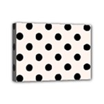 Polka Dots - Black on Seashell Mini Canvas 7  x 5  (Stretched)