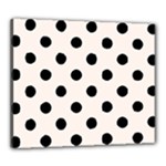 Polka Dots - Black on Seashell Canvas 24  x 20  (Stretched)