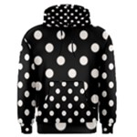 Polka Dots - Seashell on Black Men s Pullover Hoodie