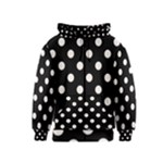 Polka Dots - Seashell on Black Kid s Zipper Hoodie