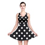 Polka Dots - Seashell on Black Reversible Skater Dress